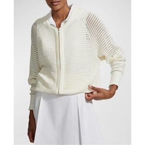 Varley Cameron Open-Knit Zip Up Jacket